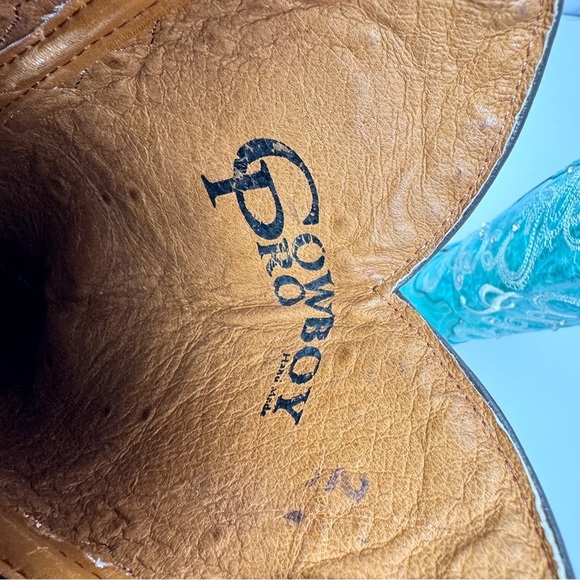 Cowboy Pro I Do Women's Wedding Turquoise Embroidered Western Boots - Picture 5 of 16